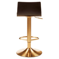 Baina Black Acrylic Seat Bar Stool with Gold Base