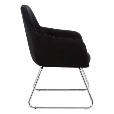 Stockholm Black Fabric Chair