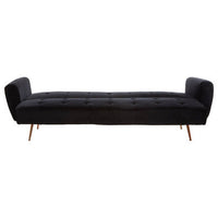 Hayton Black Velvet Sofa Bed