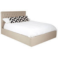 Hannah Beige Kingsize Ottoman Bed