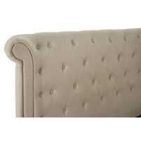 Edison Beige Double Ottoman Bed