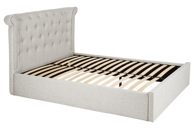 Edison Light Grey Ottoman Double Bed