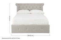 Edison Light Grey Ottoman Double Bed
