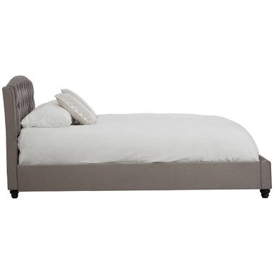 Josephine Grey Velvet King Bed