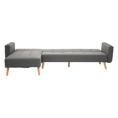 Hansa Hagen Grey Large Corner Sofa Bed