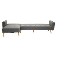 Hansa Hagen Grey Large Corner Sofa Bed
