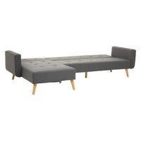 Hansa Hagen Grey Large Corner Sofa Bed