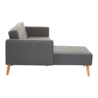 Hansa Hagen Grey Large Corner Sofa Bed