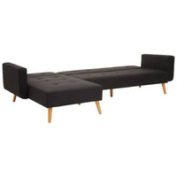 Hansa Hagen Black Large Corner Sofa Bed