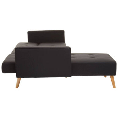 Hansa Hagen Black Large Corner Sofa Bed