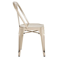 Grange Champagne Finish Metal Chair