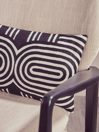 Stockholm Beige Chair With Black Wooden Frame