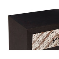 Lombok Black 2 Drawer Bedside Table