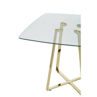 Metropolitan Square Gold Finish Dining Table