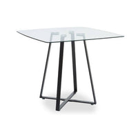 Metropolitan Square Matte Black Dining Table