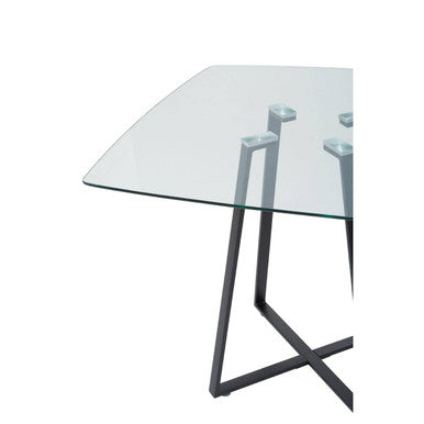 Metropolitan Square Matte Black Dining Table