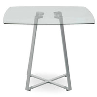 Metropolitan Square Matte Grey Dining Table