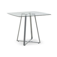 Metropolitan Square Matte Grey Dining Table