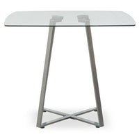 Metropolitan Square Matte Grey Dining Table