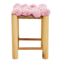 West Village Pink Pom Pom Stool