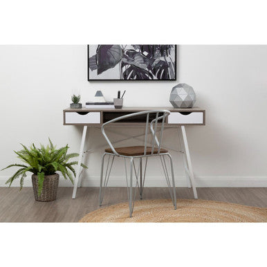 Bradbury Two Drawer Light Oak Veneer Desk