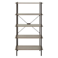 Bradbury Five Tier Grey Oak Shelf Unit