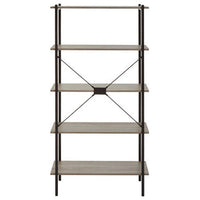 Bradbury Five Tier Grey Oak Shelf Unit