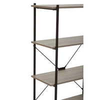 Bradbury Five Tier Grey Oak Shelf Unit