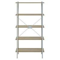 Bradbury Five Tier Natural Oak Shelf Unit