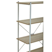 Bradbury Five Tier Natural Oak Shelf Unit