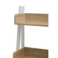 Bradbury Five Tier Natural Oak Ladder Shelf Unit