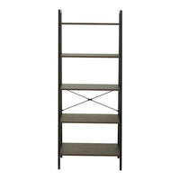 Bradbury Five Tier Dark Oak Veneer Ladder Shelf Unit