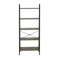 Bradbury Five Tier Dark Oak Veneer Ladder Shelf Unit
