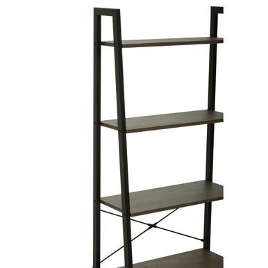 Bradbury Five Tier Dark Oak Veneer Ladder Shelf Unit