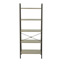 Bradbury Five Tier Grey Oak Veneer Ladder Shelf Unit
