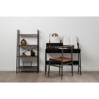 Bradbury Four Tier Dark Oak Veneer Ladder Shelf Unit