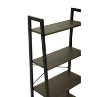 Bradbury Four Tier Dark Oak Veneer Ladder Shelf Unit