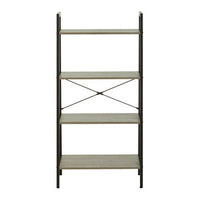 Bradbury Four Tier Grey Oak Veneer Ladder Shelf Unit