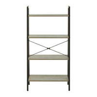 Bradbury Four Tier Grey Oak Veneer Ladder Shelf Unit