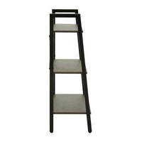 Bradbury Three Tier Dark Oak Veneer Ladder Shelf Unit