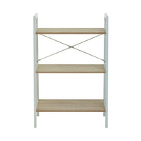 Bradbury Three Tier Natural Oak Veneer Ladder Shelf Unit