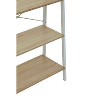 Bradbury Three Tier Natural Oak Veneer Ladder Shelf Unit