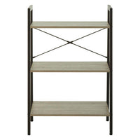 Bradbury Three Tier Grey Oak Veneer Ladder Shelf Unit