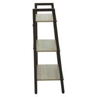 Bradbury Three Tier Grey Oak Veneer Ladder Shelf Unit