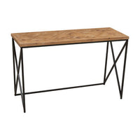 Kickford Console Table With Natural Parquet Top