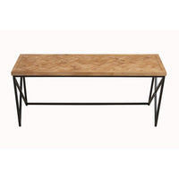 Kickford Coffee Table With Black Iron Frame