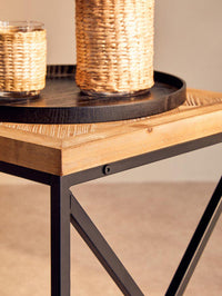 Kickford Coffee Table With Black Iron Frame