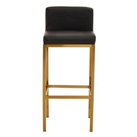 Baina Black And Gold Finish Bar Chair