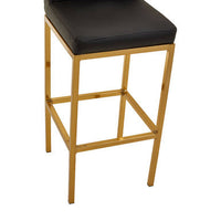 Baina Black And Gold Finish Bar Chair