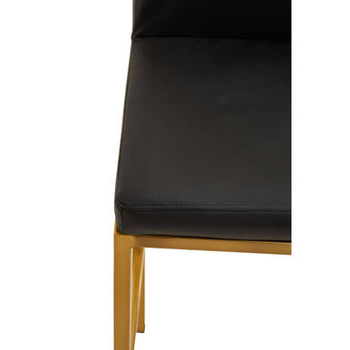 Baina Black And Gold Finish Bar Chair